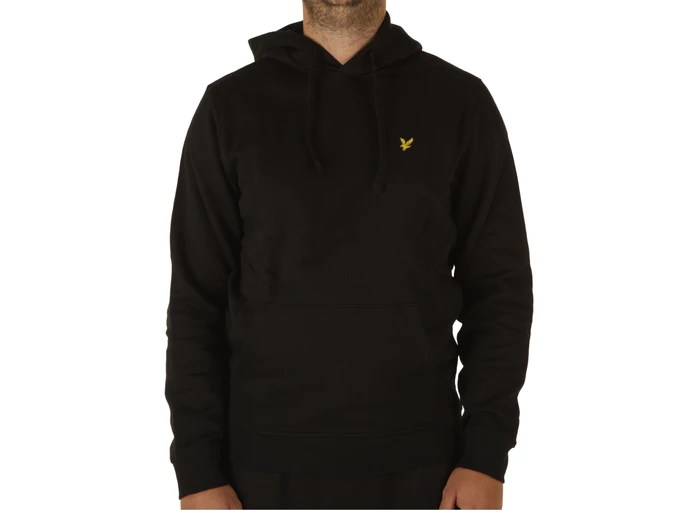 Lyle & Scott Brushed Back Hoodie Sweatshirt Jet Black man ML1139V Z865