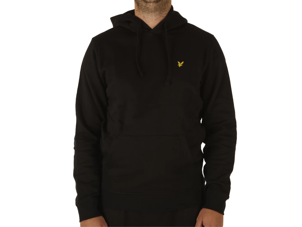 Lyle & Scott Brushed Back Hoodie Sweatshirt Jet Black homme ML1139V Z865