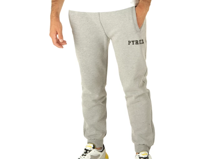 Pyrex Pantalone Uomo Felpa Grigio Chiaro Melange uomo 