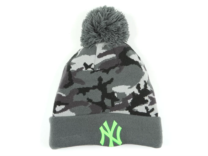 New Era Mens Camo Crown Cuff Knit New York Yankees unisexe 60141906