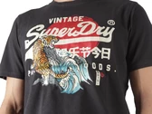 Superdry Tokyo Vl Graphic T-shirt Bison Black homme M1011897A AWF