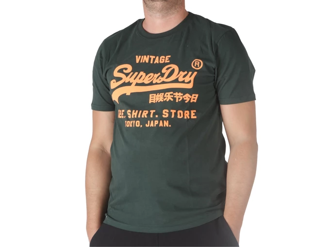 Superdry Neon Vl T Shirt Light Enamel Green man M1011922A 27E