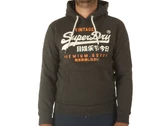 Superdry Classic Vl Heritage Hoodie Washed Black uomo 