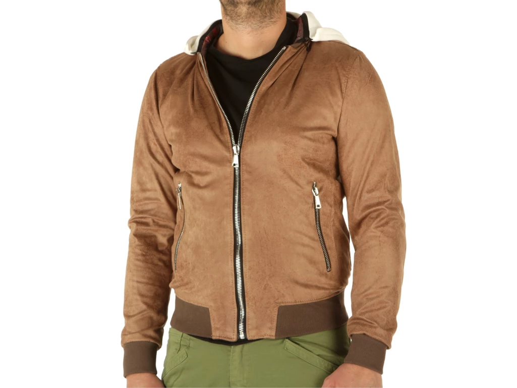 Berna Bomber Ecopelle Invecchiata Tabacco man 230327-56