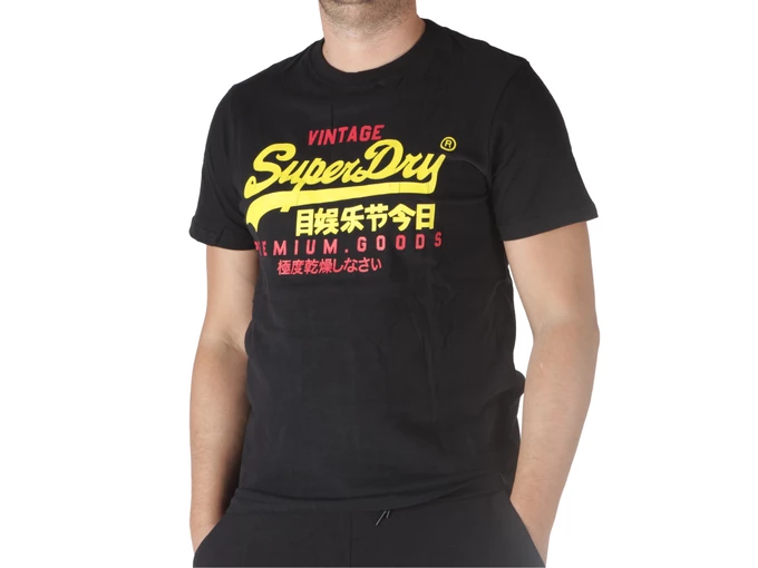 Superdry VL Duo Tee Jet Black man M1011977A 12A