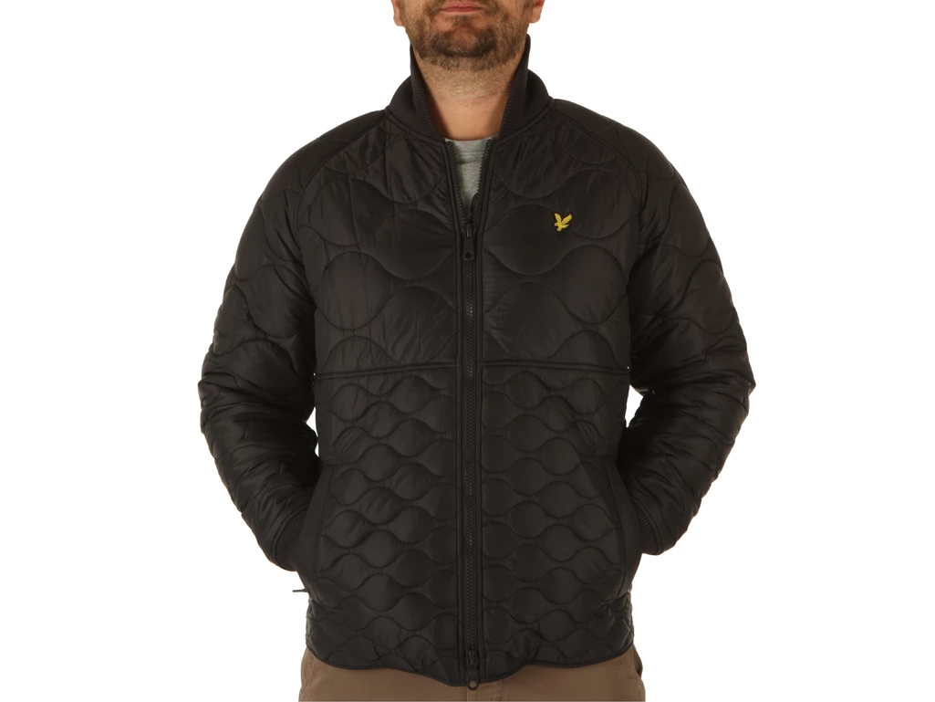 Lyle & Scott Quilted Bomber Jacket Black Ice man JK1916V X002